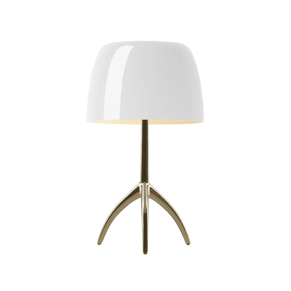 Lumiere Grande bordlampe, Hvit-champagne ikke dimbar Foscarini