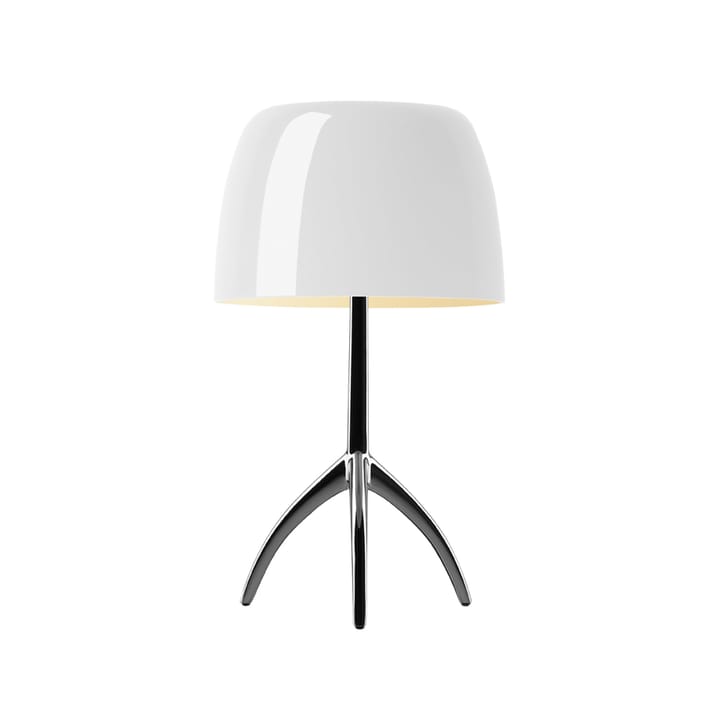 Lumiere Grande bordlampe - Hvit-svarts krom ikke dimbar - Foscarini