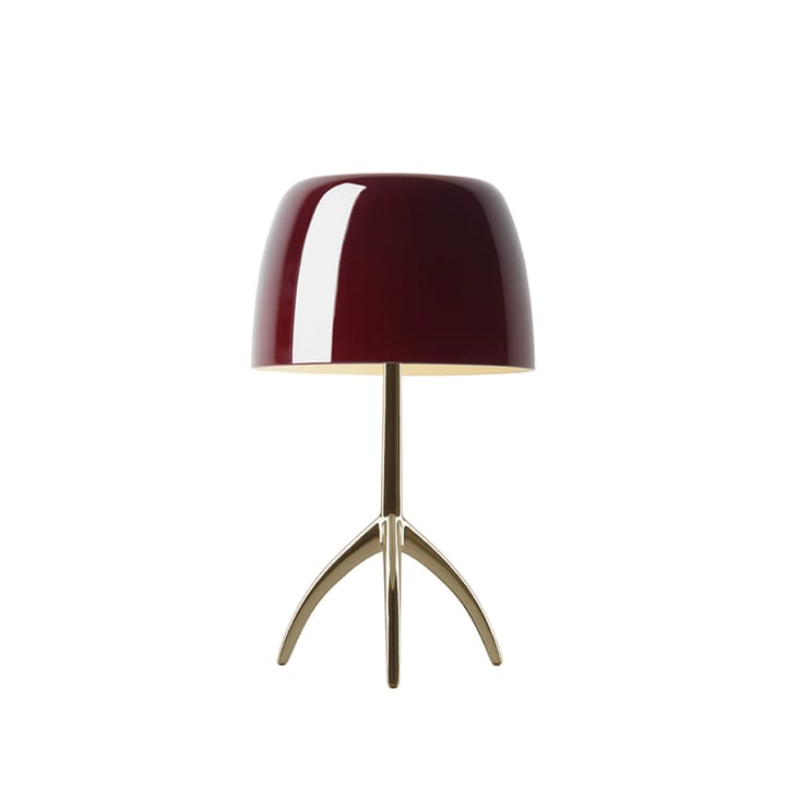 Lumiere Piccola On/Off bordlampe - kirsebærrød, champagne - Foscarini