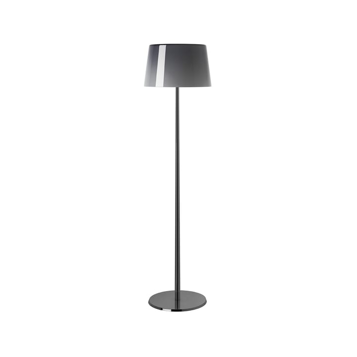 Lumiere XXL gulvlampe - grå, munnblåst glass, svart krom - Foscarini