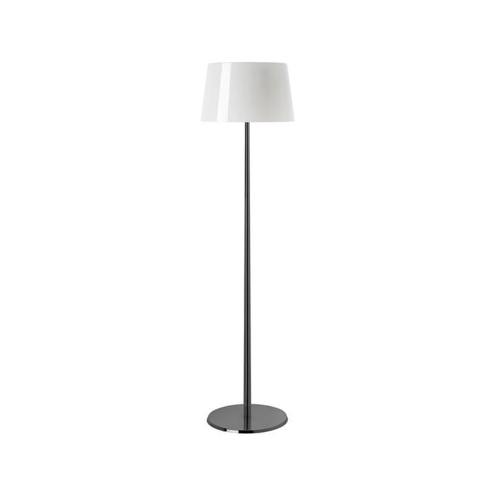 Lumiere XXL gulvlampe - hvit, munnblåst glass, svart krom - Foscarini