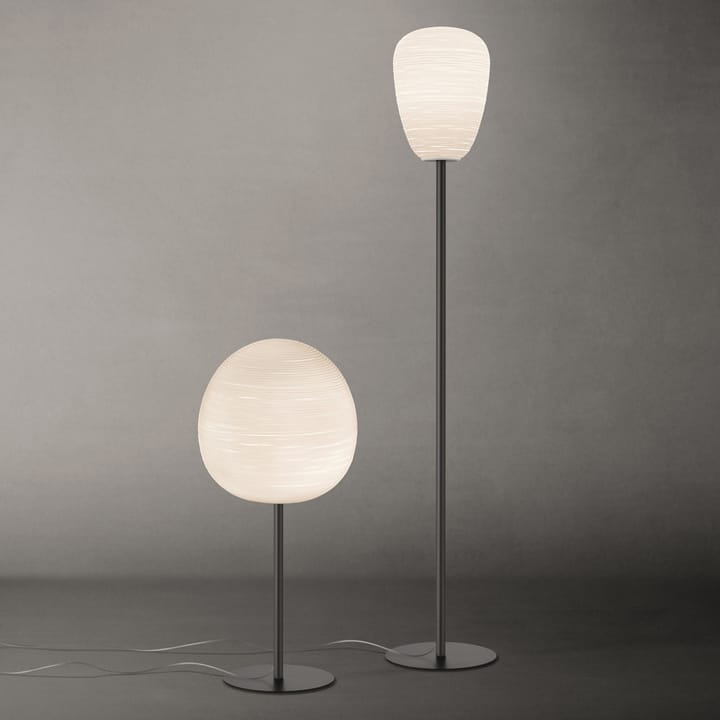 Rituals XL alta bordlampe, oro/bianco, gullfarget stativ Foscarini
