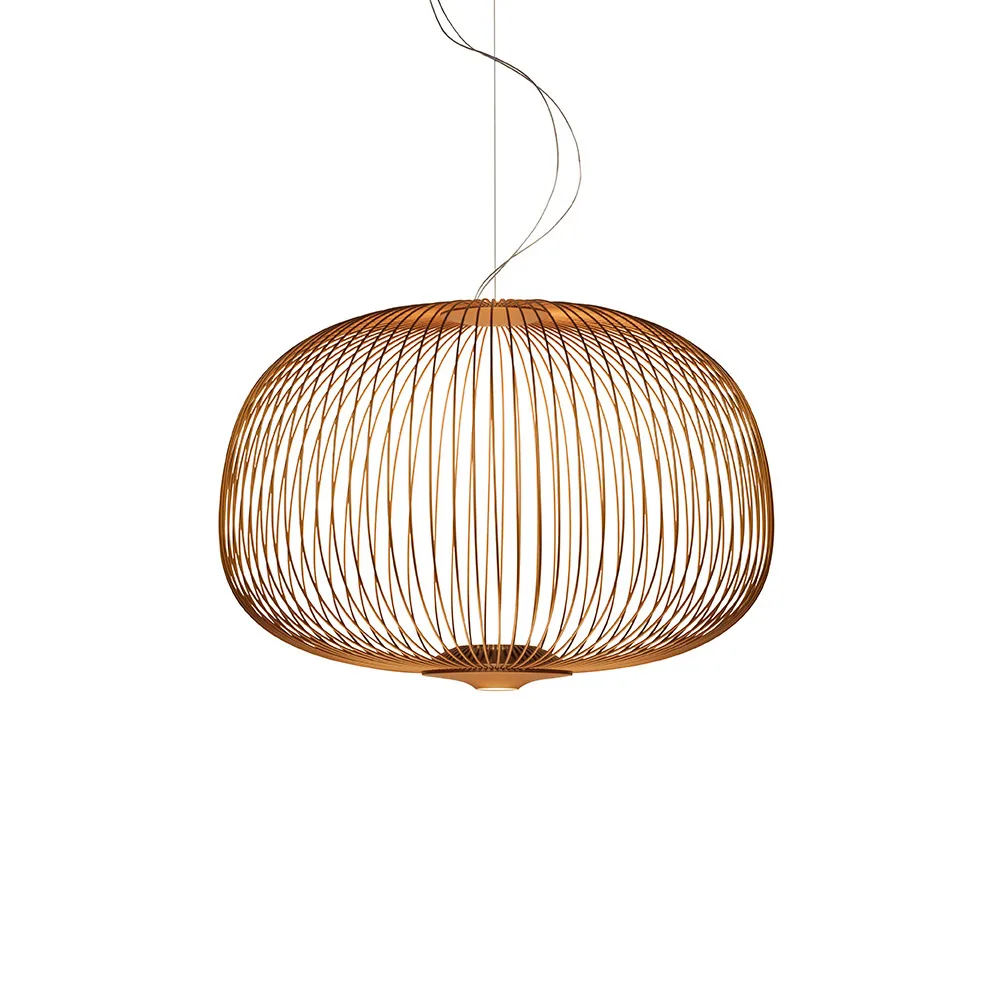 Spokes 3 pendel dimbar, kobberfarget Foscarini