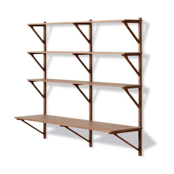 BM29 hylle med skrivebord 149x134 cm - Walnut lacquer - Fredericia Furniture