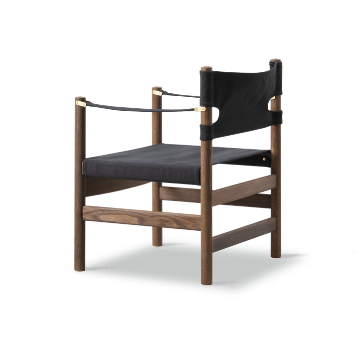 Canvas 21 armlenestol, Svart canvas, oljet eik Fredericia Furniture
