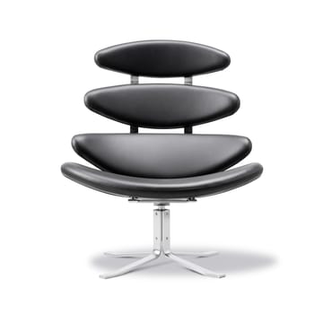 Corona lenestol - Lær omni 301-kromstativ - Fredericia Furniture