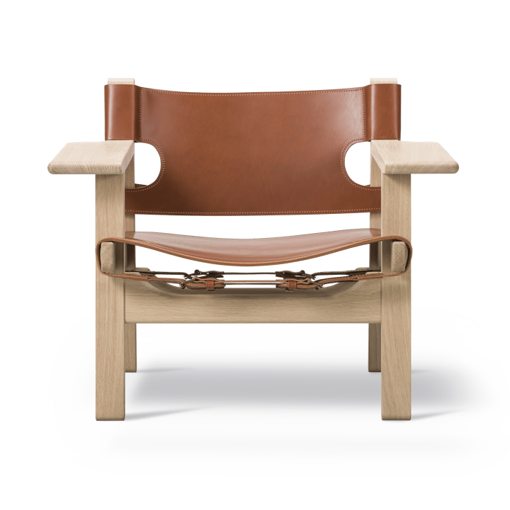 Den spanske stol lenestol - lær cognac, eik lys olje - Fredericia Furniture