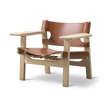 Den spanske stol lenestol - lær cognac, eik lys olje - Fredericia Furniture