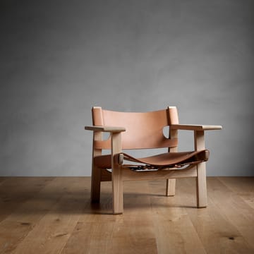 Den spanske stol lenestol - lær cognac, oljet eik - Fredericia Furniture