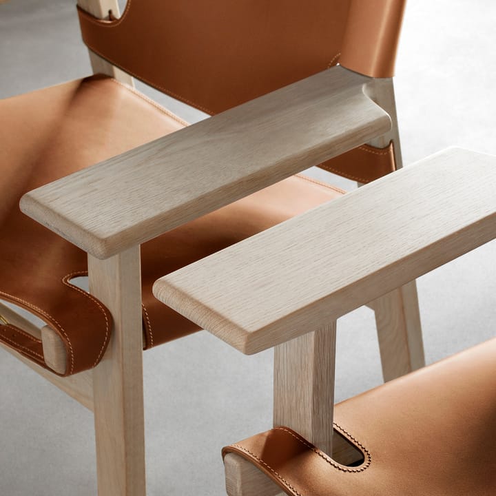 Den spanske stol lenestol, lær cognac, oljet eik Fredericia Furniture