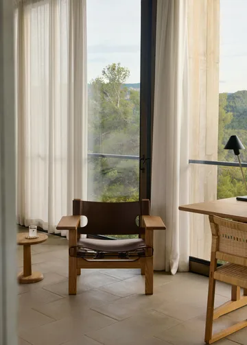 Den spanske stol lenestol - Lær mørkebrun-oljet eik - Fredericia Furniture