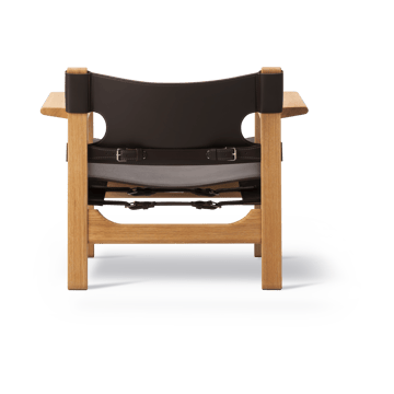 Den spanske stol lenestol - Lær mørkebrun, oljet eik - Fredericia Furniture