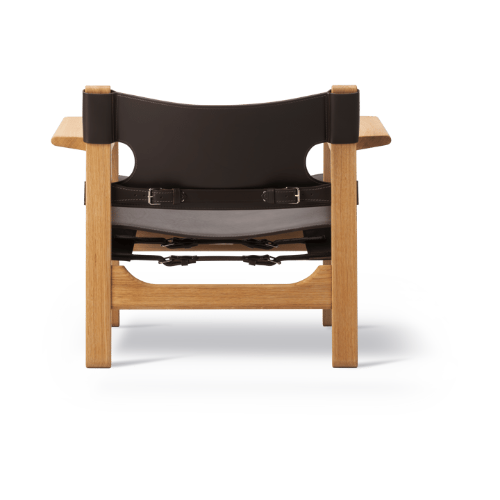 Den spanske stol lenestol, Lær mørkebrun, oljet eik Fredericia Furniture