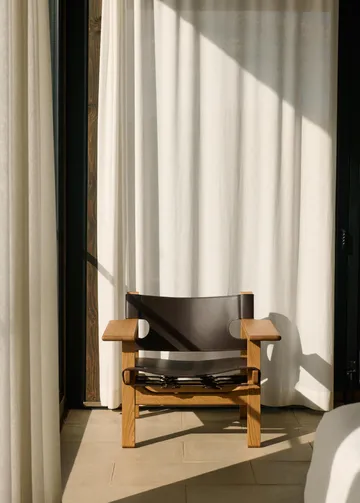 Den spanske stol lenestol - Lær mørkebrun-oljet eik - Fredericia Furniture