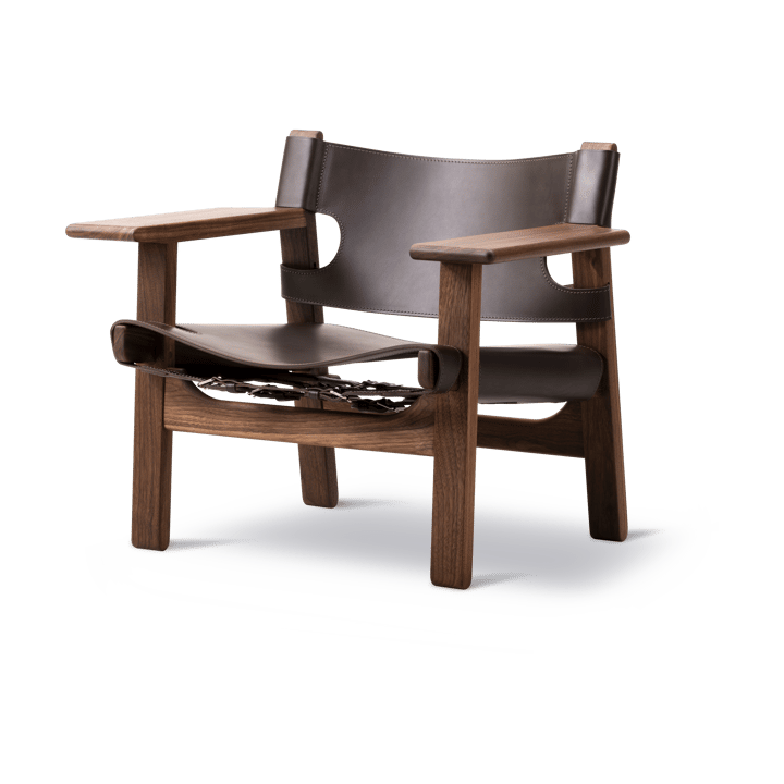 Den spanske stol lenestol - Lær mørkebrun, oljet valnøtt - Fredericia Furniture
