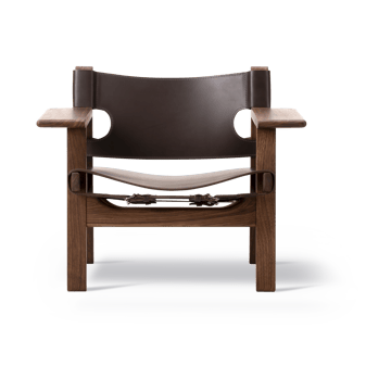 Den spanske stol lenestol - Lær mørkebrun, oljet valnøtt - Fredericia Furniture