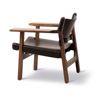 Den spanske stol lenestol - Lær mørkebrun, oljet valnøtt - Fredericia Furniture