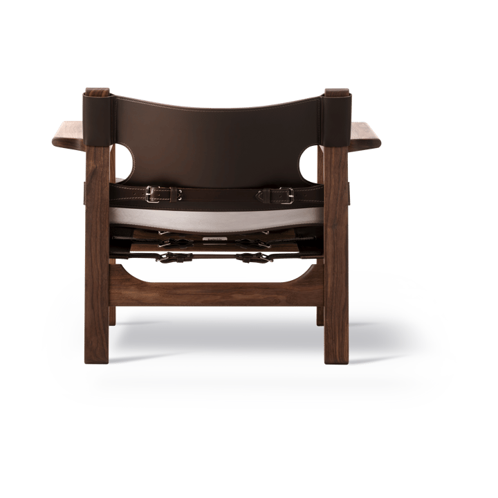 Den spanske stol lenestol, Lær mørkebrun, oljet valnøtt Fredericia Furniture