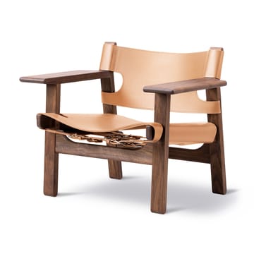 Den spanske stol lenestol - Lær natur, oljet valnøtt - Fredericia Furniture