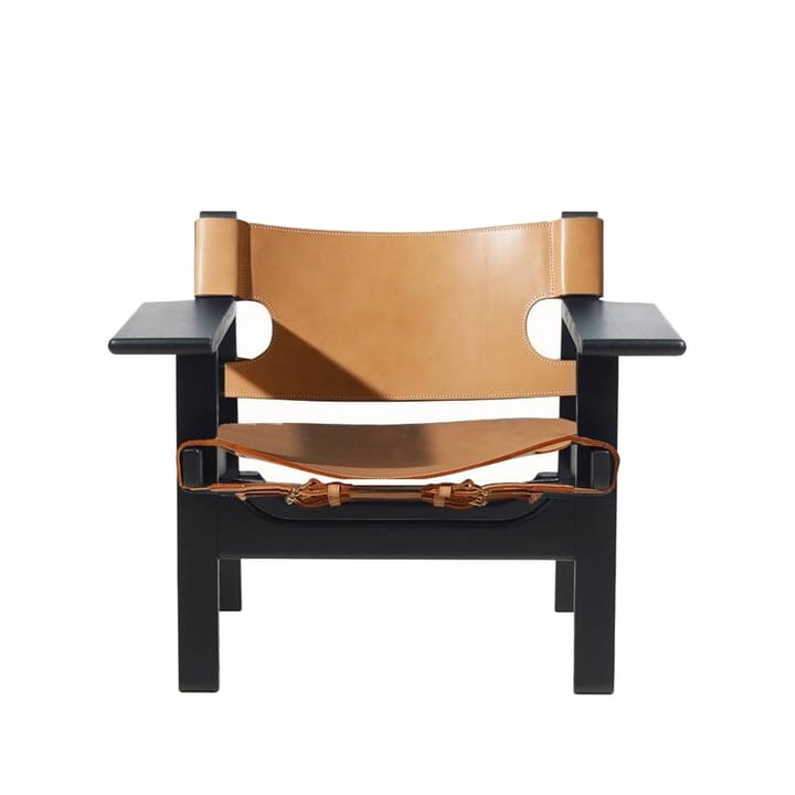 Den spanske stol lenestol - lær natur, svartlakk - Fredericia Furniture