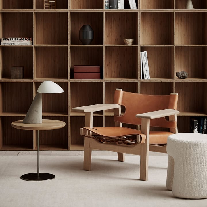 Den spanske stol lenestol, lær svart, røkt eik Fredericia Furniture