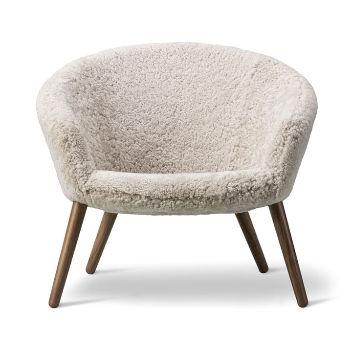 Ditzel loungefåtölj saueskinn - Moonlight-walnut - Fredericia Furniture