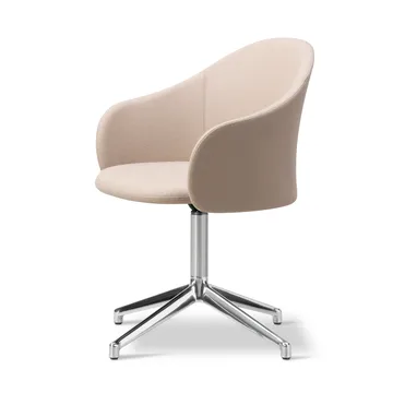 Gomo Armchair lenestol swivel base 4-star - Blazer CUZ47 Fairfield-polert aluminium - Fredericia Furniture