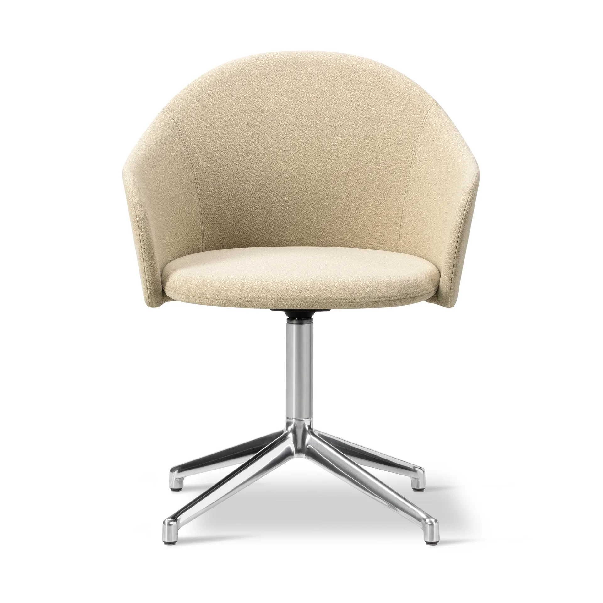 Gomo Armchair lenestol swivel base 4-star, Mylla 811-polert aluminium Fredericia Furniture