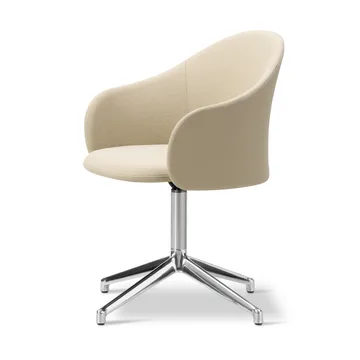 Gomo Armchair lenestol swivel base 4-star - Mylla 811-polert aluminium - Fredericia Furniture