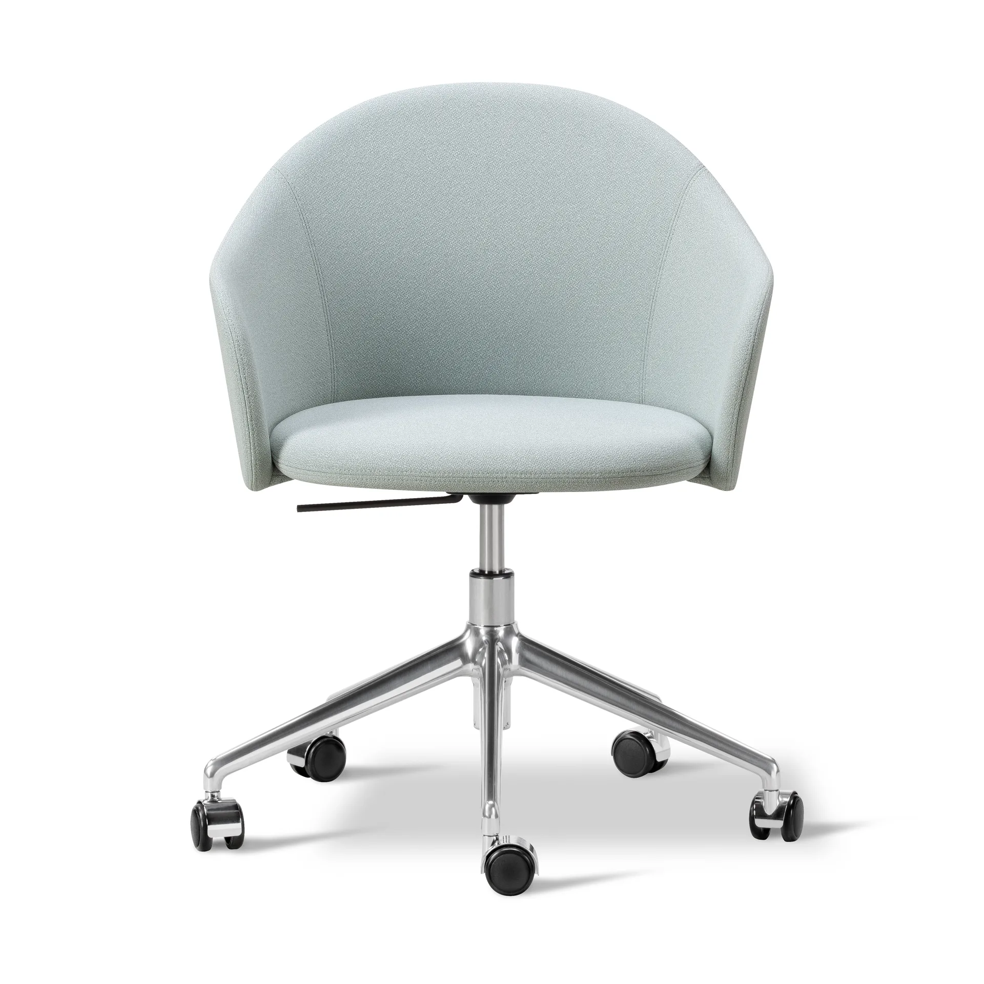 Gomo Armchair lenestol swivel base 5-star, Mylla 811-polert aluminium Fredericia Furniture