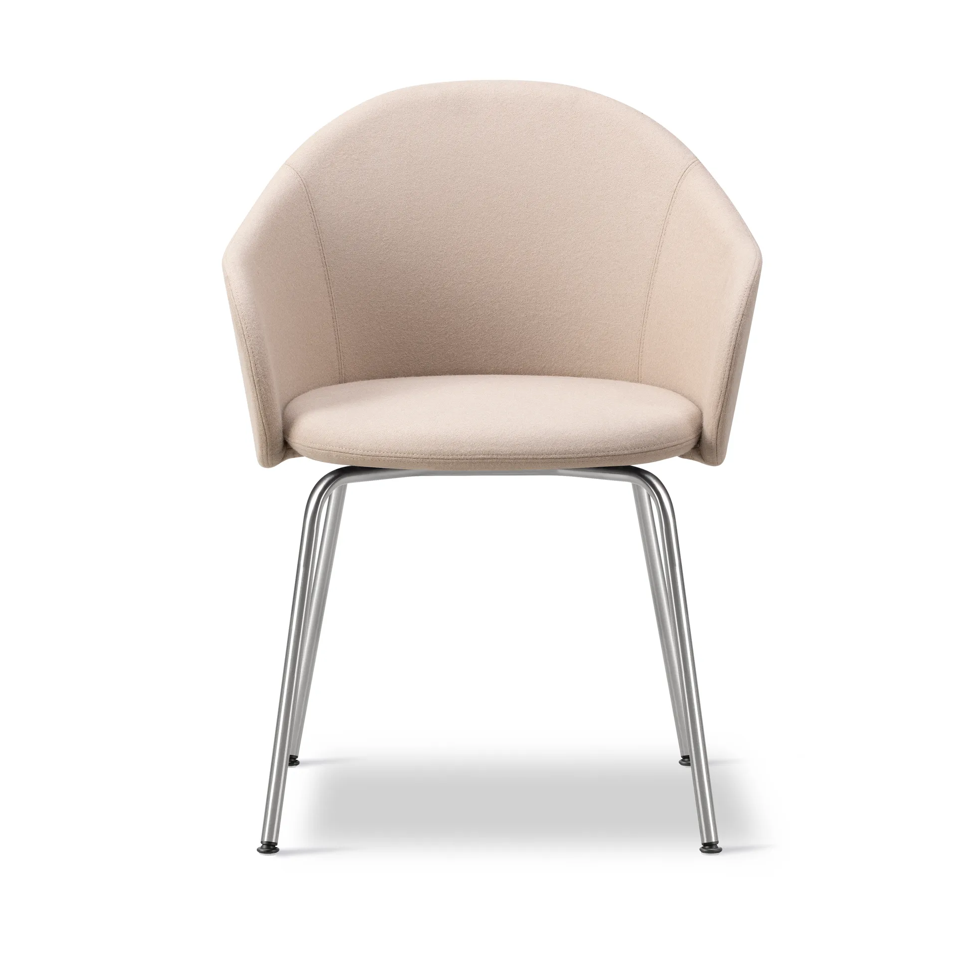 Gomo Armchair lenestol tube base, Blazer CUZ47 Fairfield-rostfritt stål Fredericia Furniture