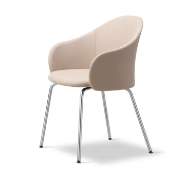 Gomo Armchair lenestol tube base - Blazer CUZ47 Fairfield-rostfritt stål - Fredericia Furniture
