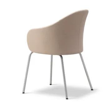 Gomo Armchair lenestol tube base - Blazer CUZ47 Fairfield-rostfritt stål - Fredericia Furniture