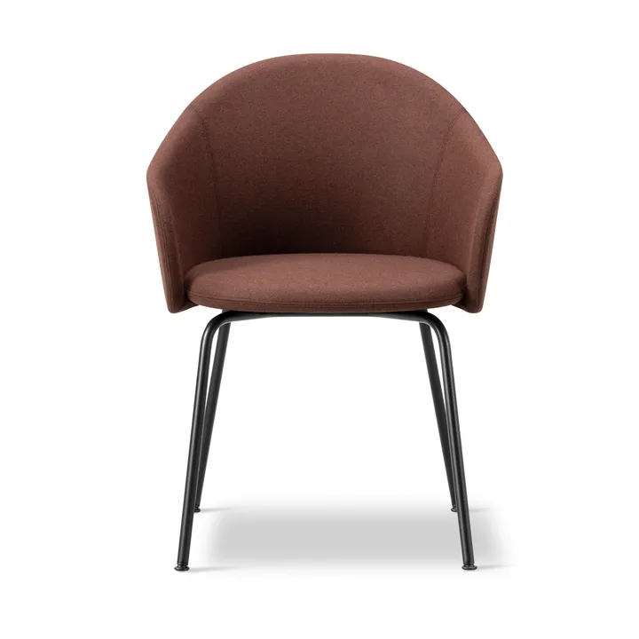 Gomo Armchair lenestol tube base - Blazer CUZ4D Dunalk-black - Fredericia Furniture