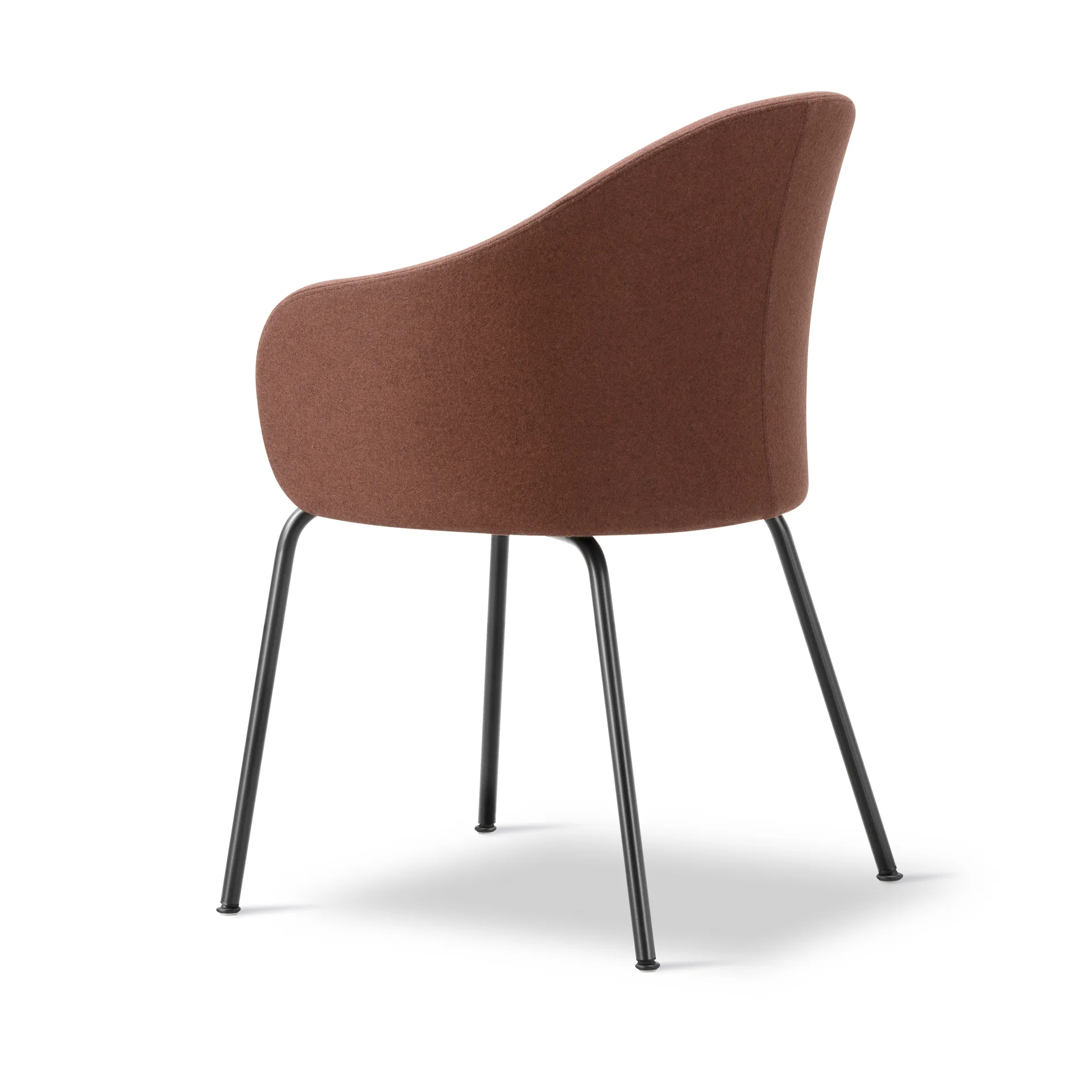 Gomo Armchair lenestol tube base, Blazer CUZ4D Dunalk-black Fredericia Furniture