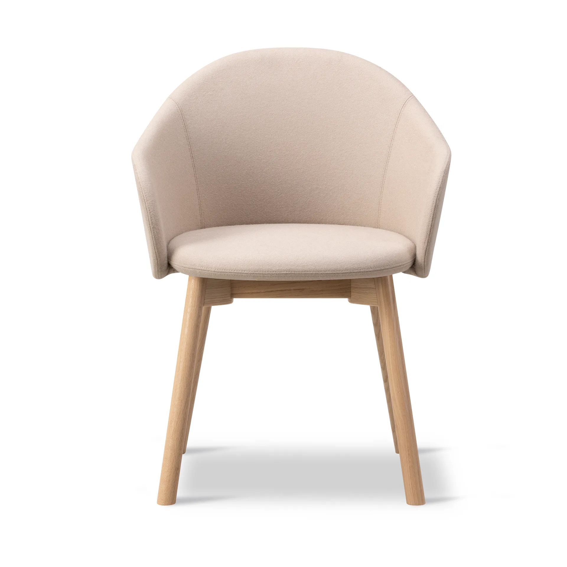 Gomo Armchair lenestol wood base, Blazer CUZ47 Fairfield-lakkert eik Fredericia Furniture