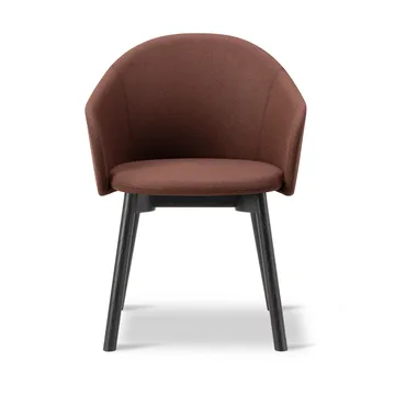 Gomo Armchair lenestol wood base - Blazer CUZ4D Dunalk-svartlakkert eik - Fredericia Furniture