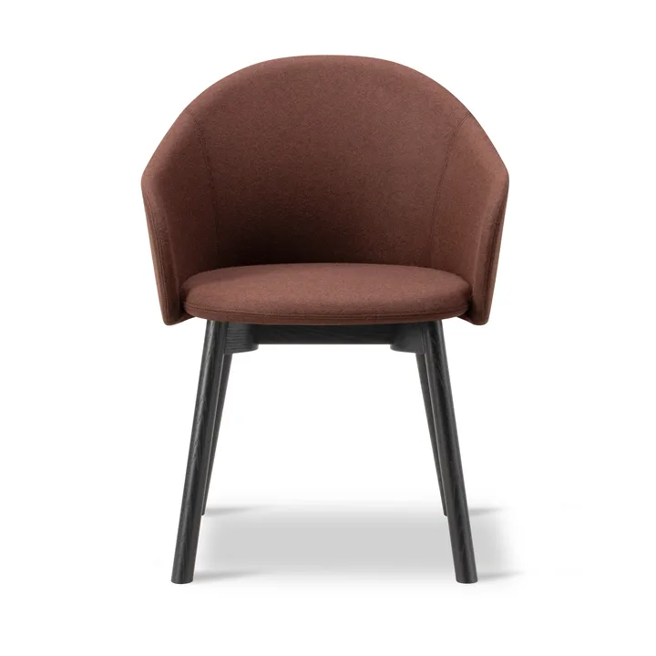 Gomo Armchair lenestol wood base - Blazer CUZ4D Dunalk-svartlakkert eik - Fredericia Furniture