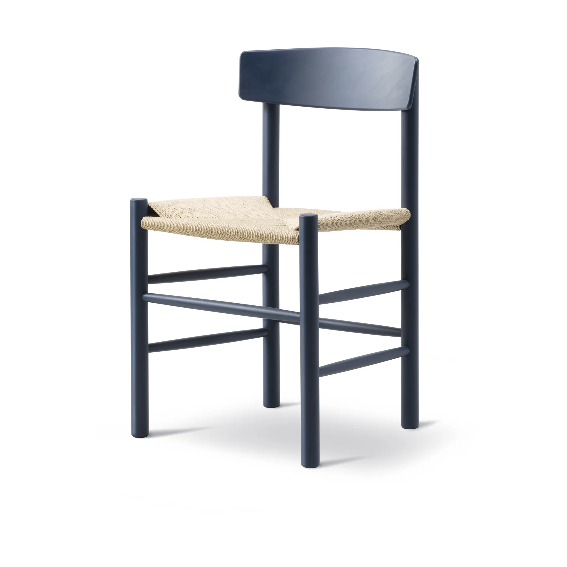 J39 stol, Indigo blue-flettet natur Fredericia Furniture