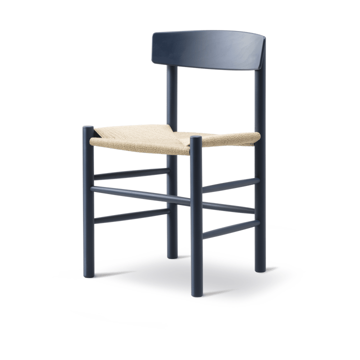 J39 stol - Indigo blue-flettet natur - Fredericia Furniture
