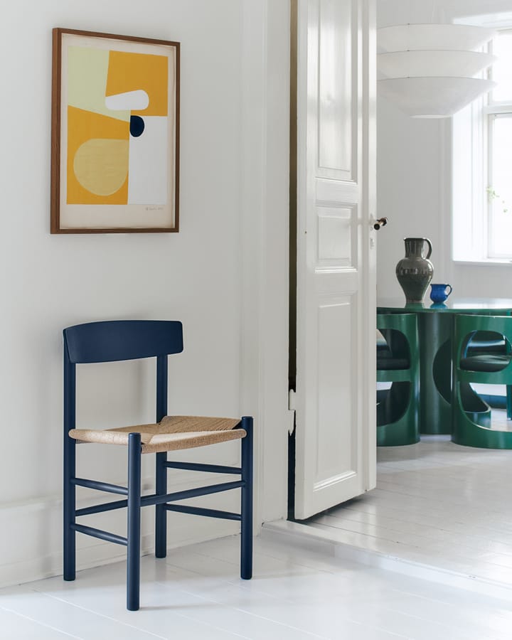 J39 stol, Indigo blue-flettet natur Fredericia Furniture