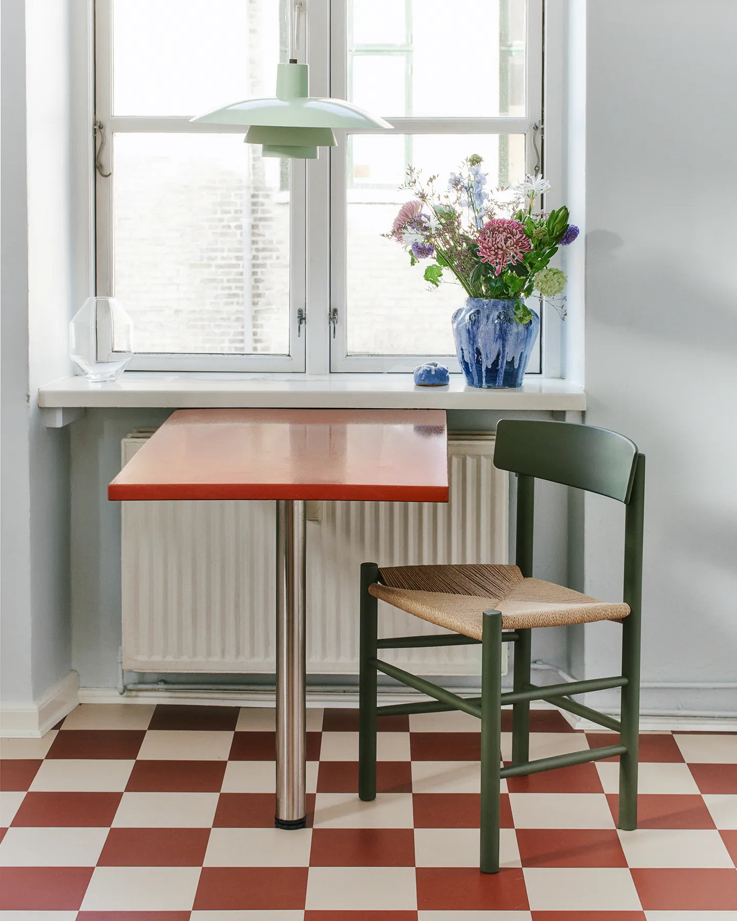 J39 stol, Khaki green-flettet natur Fredericia Furniture