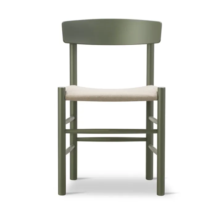 J39 stol - Khaki green-natur canvas - Fredericia Furniture