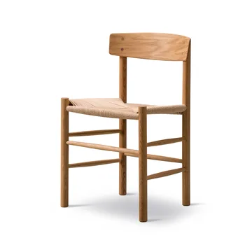 J39 stol, Oljet eik-flettet natur, 2-pakning - Fredericia Furniture