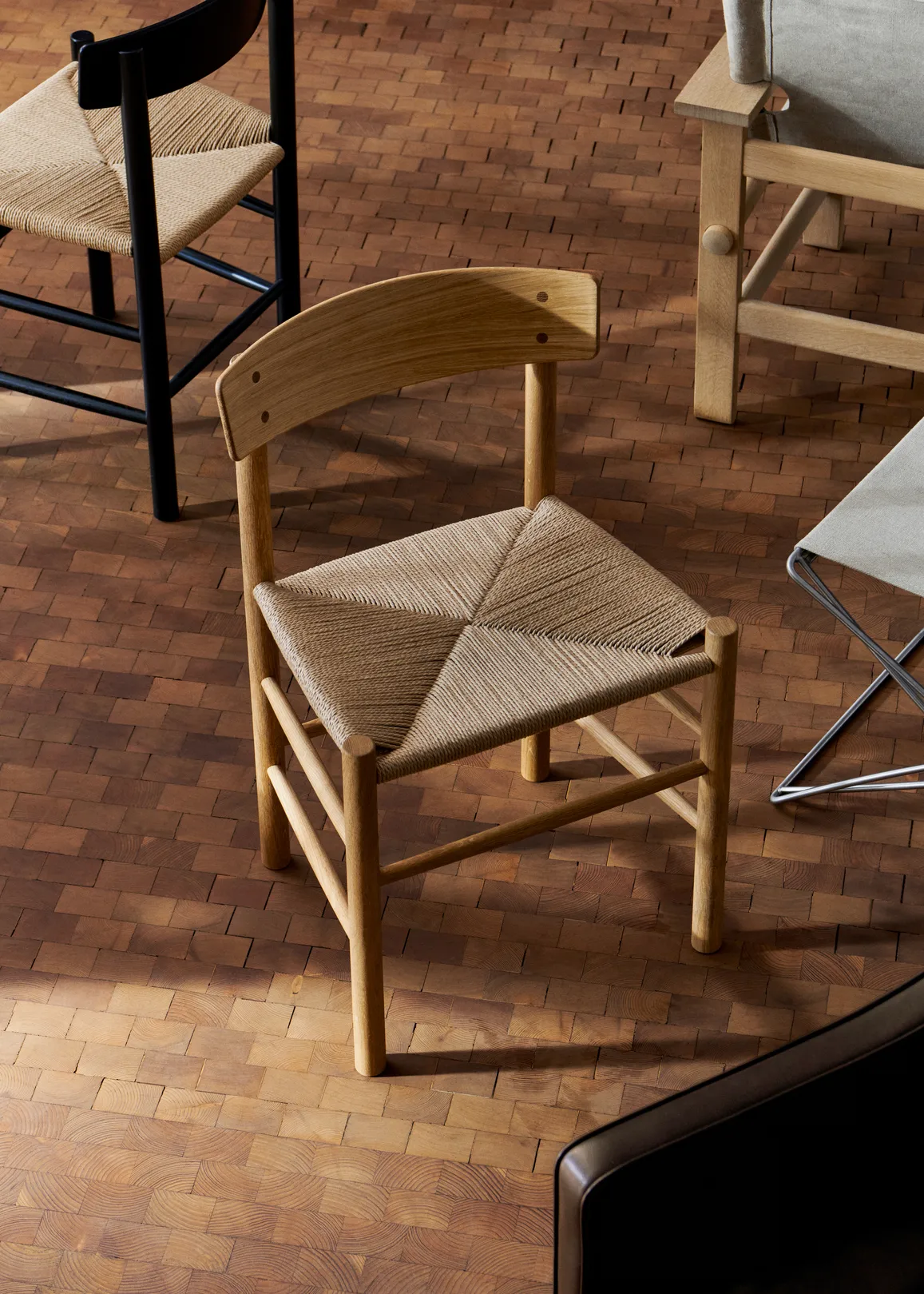 J39 stol, Oljet eik-flettet natur, 2-pakning,  Fredericia Furniture
