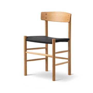 J39 stol - Oljet eik-svart canvas - Fredericia Furniture