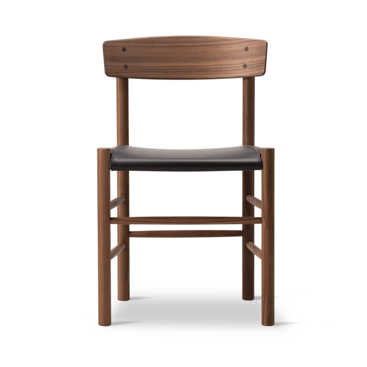 J39 stol - Oljet valnøtt-lær Omni 377 mørkbrun - Fredericia Furniture