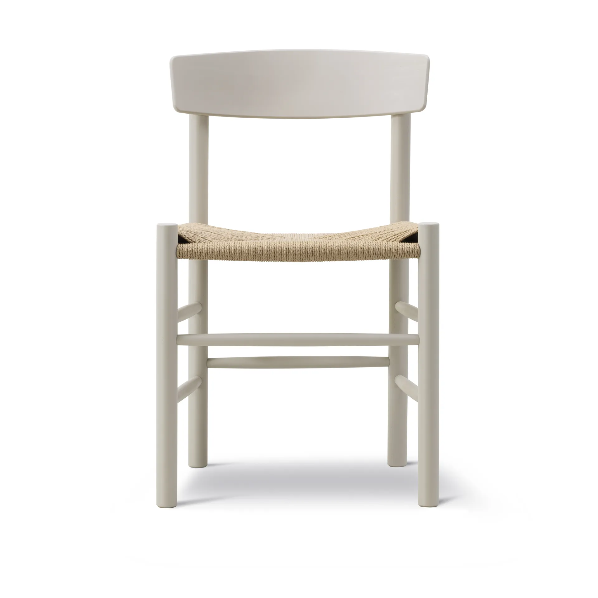 J39 stol, Pebble grey-flettet natur Fredericia Furniture