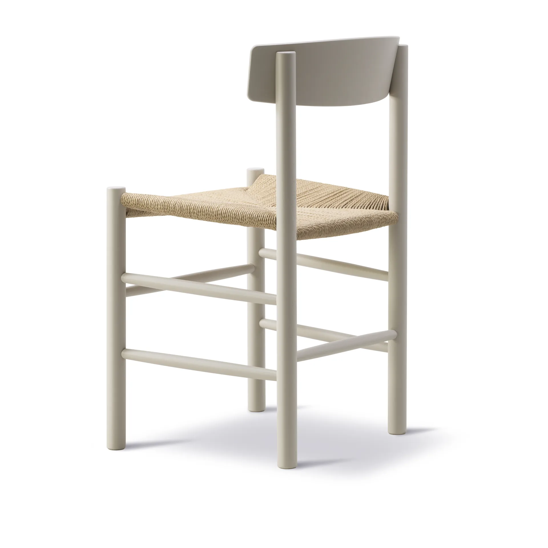 J39 stol, Pebble grey-flettet natur Fredericia Furniture
