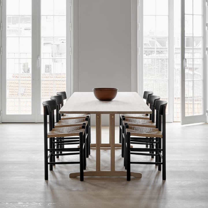 J39 stol, svart lakk eik, fletting natur Fredericia Furniture